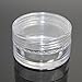 5 x 10mL EMPTY PLASTIC JARS POTS with CLEAR SCREW LIDS For Cosmetics/Powder/Mineral Make Up/Blusher/Foundation