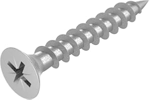 SECCARO Viti per truciolato 5 x 35 mm, in acciaio inox V2A VA A2, viti per legno con filettatura completa, Phillips a croce/PZ, 200 pezzi