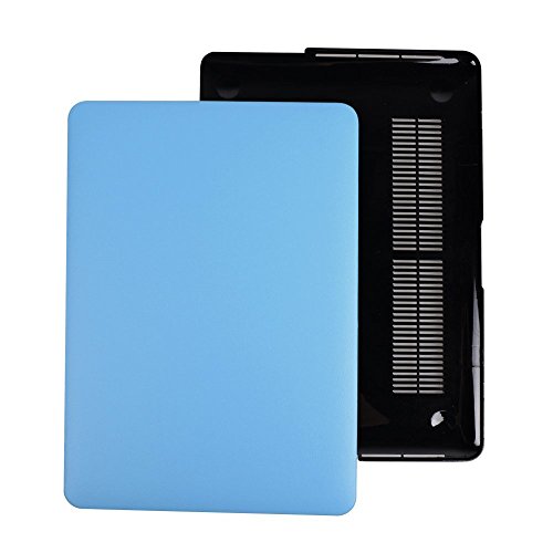 HASESS MacBook Pro 13.3 mit Retina Hülle – Premium PU-Leder Coated Harte Schale Abdeckung für Apple MacBook Pro 13.3″ A1425 A1502 Retina + Klar TPU EU/UK Tastatur Abdeckung + Klar LCD-Schirm-Schutz – Blau - 3