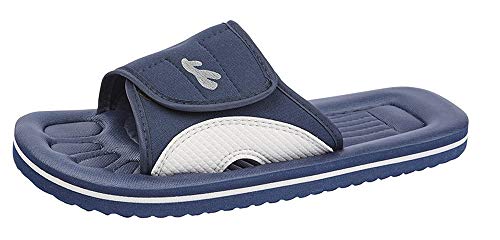 PLAGE TONGS, DOUCHE MULE, SANDALE EN BLEU MARINE/GRIS - Bleu, 43