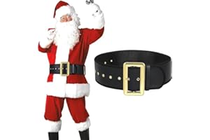 LUYANFX Ceinture de Père Noël en Cuir PU, Accessoire Pirate pour Costumes de Carnaval, Santa Claus, Nicolas