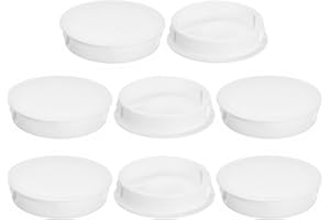 ‎QUARKZMAN QUARKZMAN 45mm/1.77" Abdeckstopfen Kunststoff, 8 Stück Flache runde Putzdeckel für Steckdosen zum Verschließen von Möbel- und Paneelöffnungen, weiß