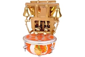 Shivcrafts Hand Painted All-in-One Aarti Machine | Bluetooth Temple Sound System with Shankh Naad, Mayur Naad, 7 Mantras, USB, AUX, Memory Card & Remote Control (Swami Narayana)
