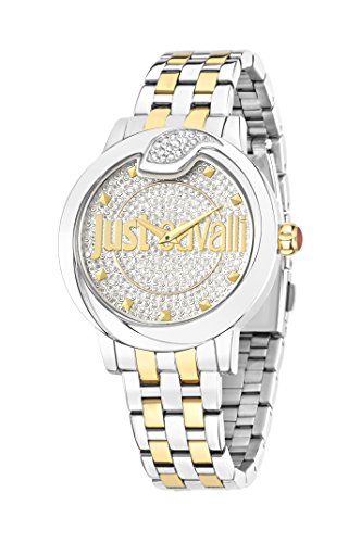 Just Cavalli Spire Women's Quartz Watch with White Dial Analogue Display and Silver Stainless Steel Strap R7253598504