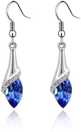 Eloquence - Dark Blue Crystal Earrings for Women