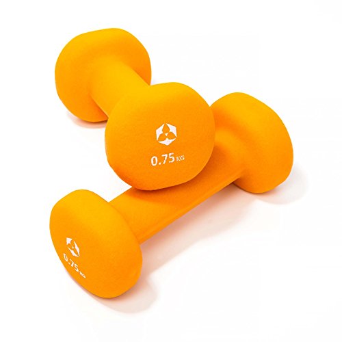 2er-Set Hanteln 0,5kg, 0,75kg, 1kg, 1,5kg, 2kg, 3kg & 4kg / rutschfeste & griffige Neoprenoberfläche »Peso« Kurzhanteln (Aerobic-Gewichte) in verschiedenen Gewichts- und Farbvarianten. Das Hantelset besteht aus 100% Eisen – Die Gewichte bzw. das Kurzhantel-Set eignen sich für Gymnastik, Fitnesstraining, Physiosport & Heimtraiing. Das Hantelpaar ist schön griffig, einfach zu reinigen & resistenz gegen Schweiß & Feuchtigkeit - 5