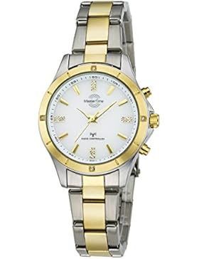 Master Time Funk Fashion Series Damenuhr MTLA-10465-11M, Edelstahl Armbanduhr Bicolor,Gold,Silber