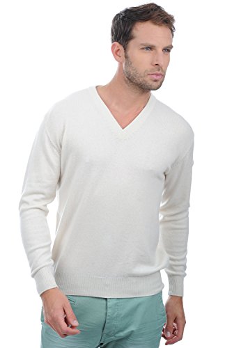 Men's 100% cashmere V neck sweater