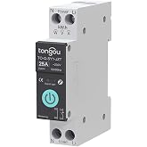TONGOU Energy Meter Switch, 25A DIY ZigBee Smart Switch Compatible with Alexa, Google Assistant, with Voice Control, Remote C