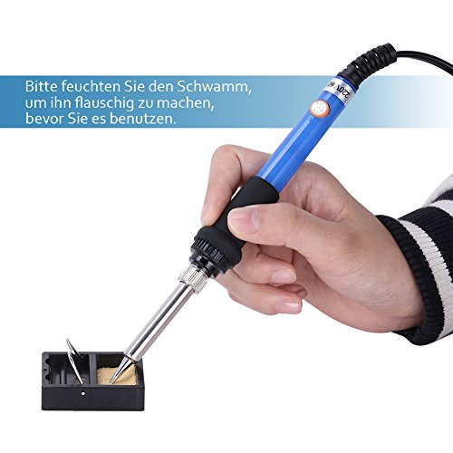 GHB Lötkolben 6 in 1 Lötset 60W 200-450°C Einstellbare Temperatur mit Koffer - 7