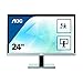 Produktbild AOC U2477PWQ 59,9 cm (23,6 Zoll) Pls-Monitor (VGA, DVI, HDMI, DisplayPort, 3840 x 2160, 60 Hz, 4ms Reaktionszeit, höhenverstellbar, Pivot) Schwarz/Silber