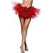 Produktbild POIUDE Ausverkauf Damen Tüllrock Rockabilly Petticoat Tutu Unterrock Kurz Ballett Tanzkleid Ballkleid Abendkleid(Rot, Gratis - Größe)