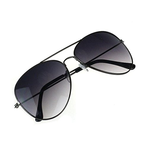 Lunettes de Soleil Ansenesna Twin-Beams Homme Femme Pilot Silver Black Mirror Lunettes De Soleil Unisex Mirror+Étui à lunettes (Gris)