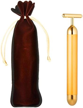 Beauty Bar Facial Massager 24k Golden Pulse Facial Massager Beauty Bar Micro Vibration Face Lift Massage T bar Facial Skin Massaging System Massager Face And bags