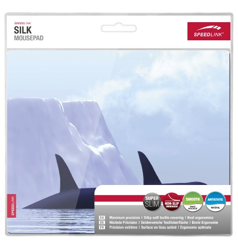 Speedlink Silk Mauspad Orca-Wal (weiche Oberfläche, geringer Gleitwiderstand, gummierte Unterseite, verschiedene Motive) - 2