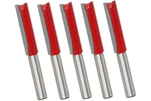 MACHSWON 5 Szt. 1/2 Cala Chwyt Podwójne Ostrze Proste Wiertła Frez Do Obróbki Drewna Narzędzie Do Bitów Kuchnia Blat