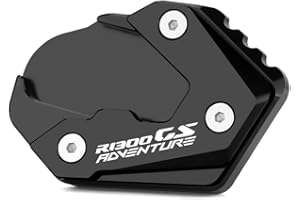 Modeer Compatible avec B.M.W R1300GS Adventure 2024 + Coussinet de pied latéral de pied de béquille CNC pour moto gsa 1300 r 1300 gsa r1300 gs adv Accessoires (noir)