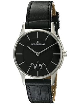 Jacques Lemans Damen-Armbanduhr XS Classic Analog Quarz Leder 1-1747A
