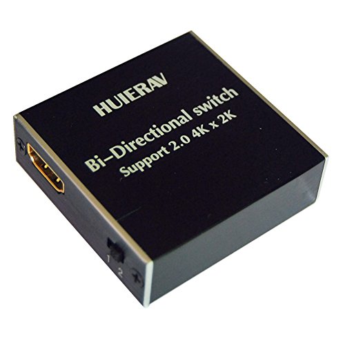 huierav HDMI 2.0 Ultra HD 4 Kx2 K/60Hz HDMI switch| HDMI Manuelle Umschalter 2 x 1 oder 1 x 2 ab Switch Splitter, 2 Anschlüsse