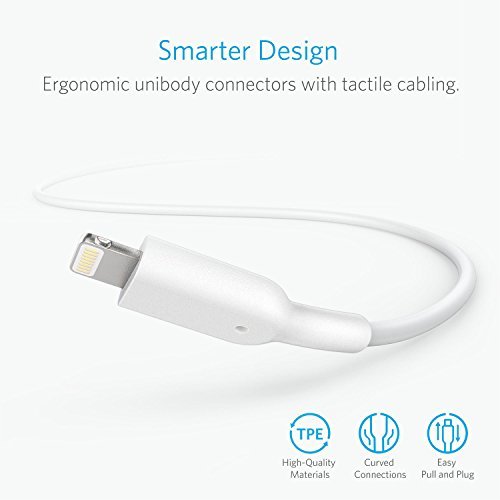 Anker PowerLine II 90cm iPhone Ladekabel Lightning Kabel, das Wahrscheinlich Langlebigste Kabel, Apple MFi-Zertifiziert und lebenslange Garantieserie für iPhone 7 / 7 Plus / 6s 6 / 6 Plus / 5S / 5 (Weiß) - 5