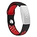 Produktbild Glowjoy Armbänder Kompatibel mit Fitbit Inspire/Inspire HR,Zweifarbigen Silikon Ersatz-Armbänder Herren Damenuhr Band Verstellbare Sport Bracelet Band Wristband Atmungsaktive Sportband (Rot)