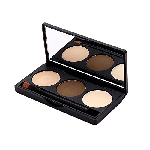 Demarkt Make-up 3 Farben Brauenpuder Schattierung Palette Trimmen Lidschatten - 8