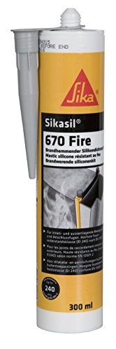 Sika france S.A.S 483475 masilla de silicona resistente al fuego, gris