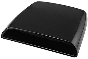 ihreesy Décoration de Voiture de Scoop D'air, ABS Voiture Prise D'air Extérieur Décoratif Flux D'air Capot Évent Sortie Autocollant Ventilation Grille Couverture 28 cm x 25 cm,Noir