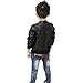 Chinaface Boy's Trendy Stand-Collar PU Leather Spring Moto Jacket Black-S