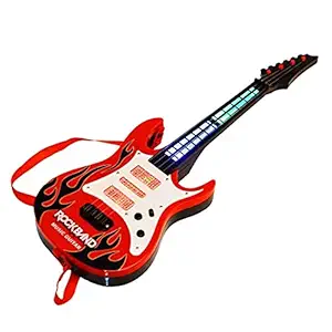 uitar Toy Red and Black Battery Operated Musical Instrument Guitar and Lights Rock Band Assorted Design for Kids Girish KADAM