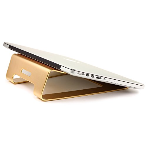[WoW] Original UrCover Aluminium Notebookständer und Halter für Apple Macbook Pro/Retina, [DEUTSCHER FACHHANDEL] Samsung Laptop, Asus Laptop, Lifebook, Netbook, Notebook, Lenovo Ultrabook Gold - 4