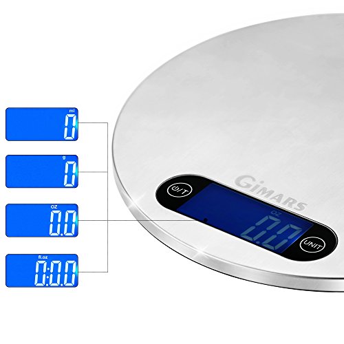 Digitale Küchenwaage, GIMARS Digitalwaage Haushaltswaage mit Haken zum Aufhängung Hohe Präzision auf bis zu 1g ( 5kg Maximalgewicht ) - 3