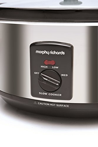 Morphy Richards 48715A Oval Slow Cooker, 6.5L - Silver