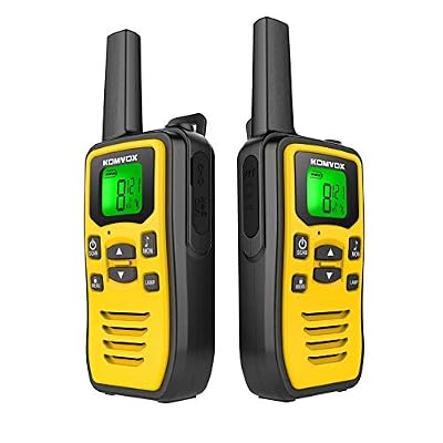 KOMVOX Professionnel Talkie Walkie Rechargeable pour Adultes, Radio Bidirectionnelle 8 Canaux 121 Sous-Canal VOX LCD Lampe Torche, Cadeau pour Survie Sur le Terrain Vélo Randonnée Camping et Excursion Voyage