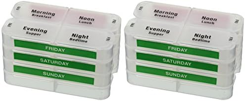 MedCenter SmartPack Weekly – 7 Slimline Pill Boxes – Connect to Smartphone or Fit in Your Pocket – Take Your Medications or Vitamins for the Day with You