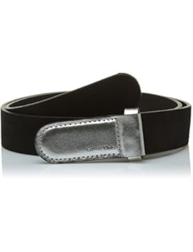Calvin Klein Damen Gürtel Metallic Leather Buckle Belt