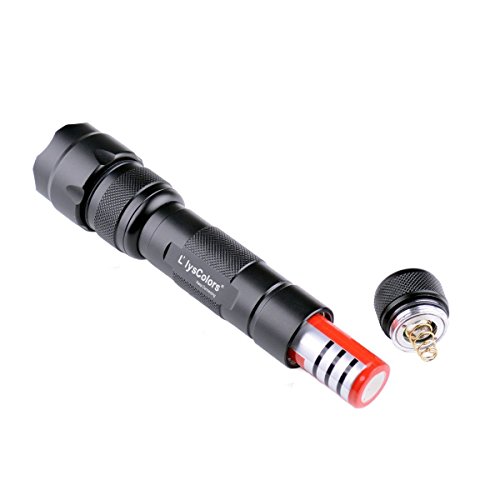 L’lysColors® UV LED Taschenlampe + 3,000mAh 3,7 V 18650 Geschützte Akku + Wired Einzel-Slot-Charger Kit - 4