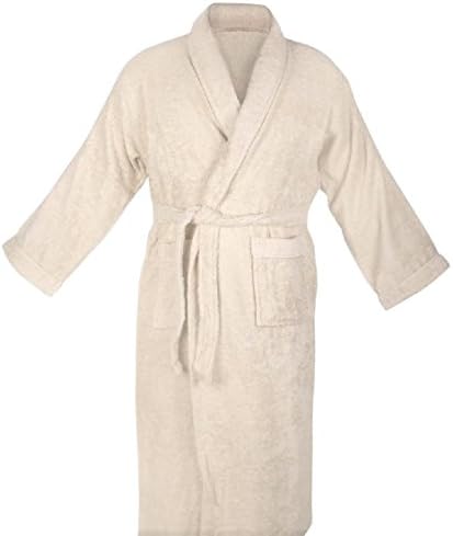 Shumaxx Men's Ladies Bathrobe Dressing Gown Combed Egyptian Cotton Terry Towelling Shawl Collar Bath Robe