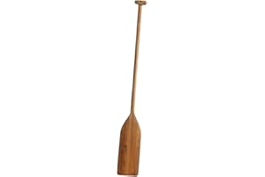 Baoblaze Wooden Paddle Prop Decorative Lightweight Wooden Canoe Paddle Wood Canoe Oar Decor for Outdoor Pool Office Hanging Decor