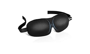 HOMIEE Mascherina per Dormire Traspirante, Maschera per Occhi con Cinghia Orientabile, Mascherina Notte Lavabile per Donna e Uomo, Addato per Tutte le Stagioni