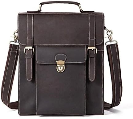SHFANG Men's Retro backpack/multifunctional double shoulder bag/leather shoulder bag, travel/School