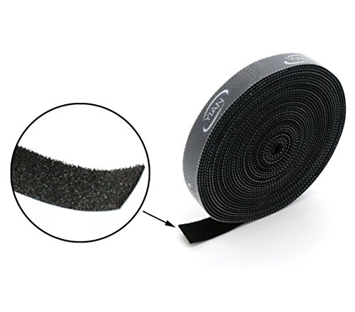 YIAN 5m Klettband Zuschneidbar Wiederverwendbar Kabelschlauch Kabelkanal Kabelbündel Kabelmanager