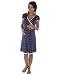The Essential One - Luxury Lace Trim Nursing Nightie - Blue - Large - EOM166