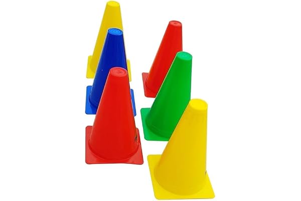 CRAZX 6 Inch Cone Marker Set (Pack of 6, 12, 18, 24, 30, 36, 42, 48) (6)