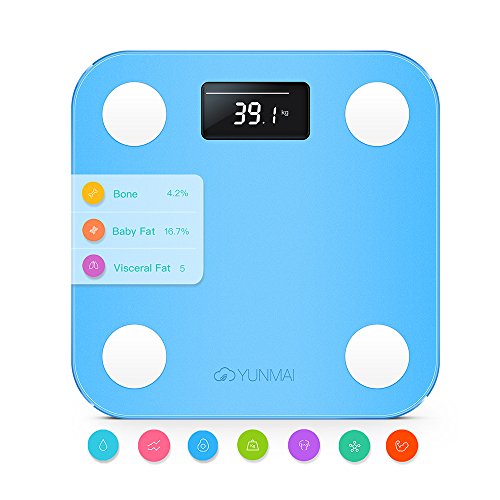 yunmai Mini Smart Body Analyzer – Bluetooth Personenwaage mit 10 Körper Zusammensetzung Analyse (INC. Körperfett) blau - 2
