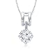Meenaz Solitaire Pendant With Chain Silver Plated For Girls And women PS118 RS.199.00
