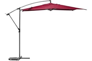 Hespéride - Parasol déporté carré manoa ardoise d2,5x2,5m en acier
