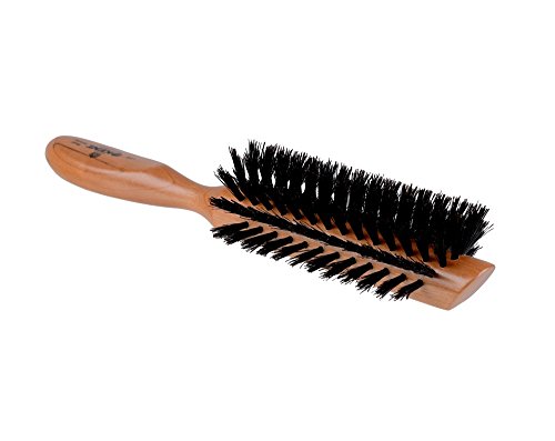 Kent Brushes Finest Half Radial Cherry Wood Black Bristle Brush for Ladies