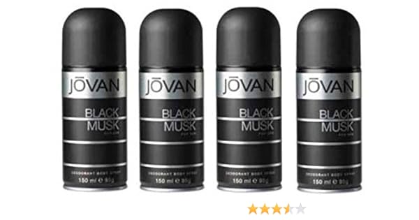 Buy Jovan Black Musk Body Spray For Men 600 Ml Pack Of 4