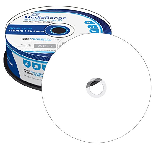 MediaRange MR504 – BD-R Blu-ray Disc 25GB 4x Speed, bedruckbar, 25 Stück - 3